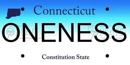 ONENESS Connecticut License Plate