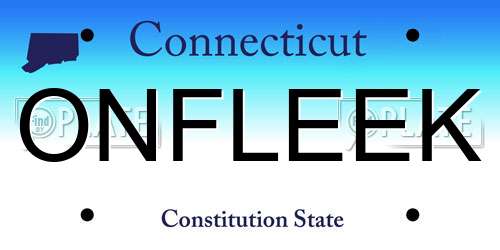 ONFLEEK Connecticut License Plate