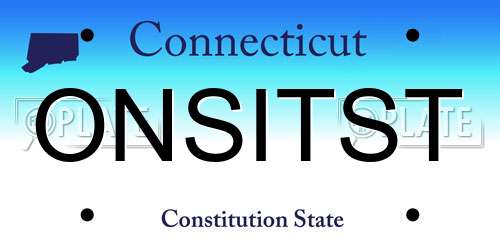 ONSITST Connecticut License Plate
