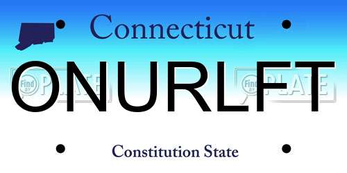 ONURLFT Connecticut License Plate