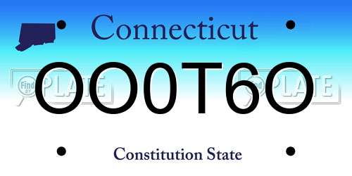 OO0T6O Connecticut License Plate
