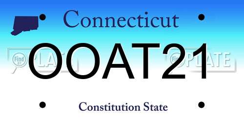 OOAT21 Connecticut License Plate