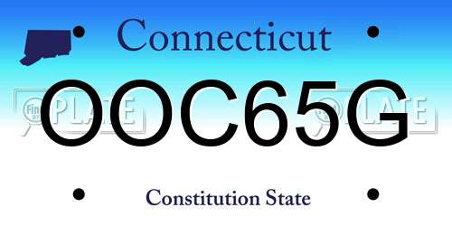 OOC65G Connecticut License Plate