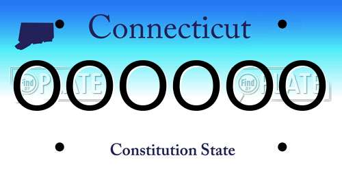 OOOOOO Connecticut License Plate
