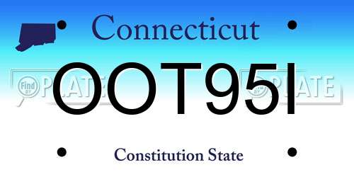 OOT95I Connecticut License Plate
