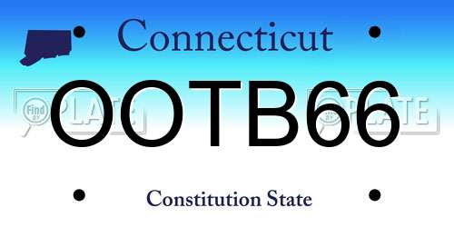 OOTB66 Connecticut License Plate