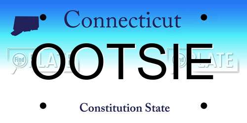 OOTSIE Connecticut License Plate
