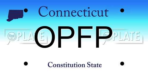OPFP Connecticut License Plate