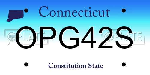 OPG42S Connecticut License Plate