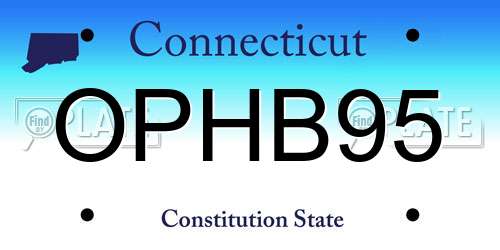 OPHB95 Connecticut License Plate