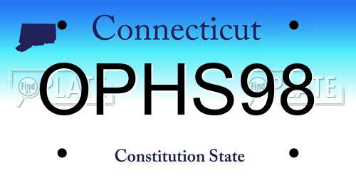 OPHS98 Connecticut License Plate