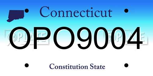 OPO9004 Connecticut License Plate