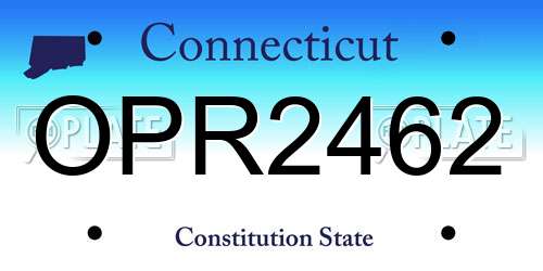 OPR2462 Connecticut License Plate