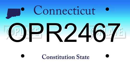 OPR2467 Connecticut License Plate