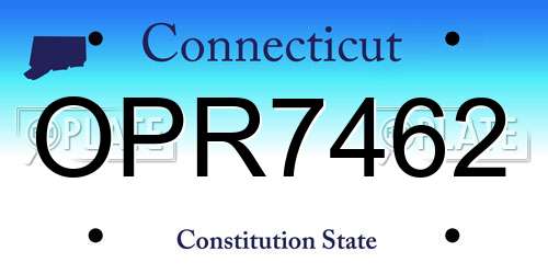 OPR7462 Connecticut License Plate