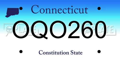 OQO260 Connecticut License Plate