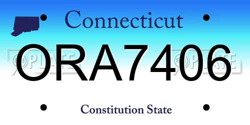 ORA7406 Connecticut License Plate