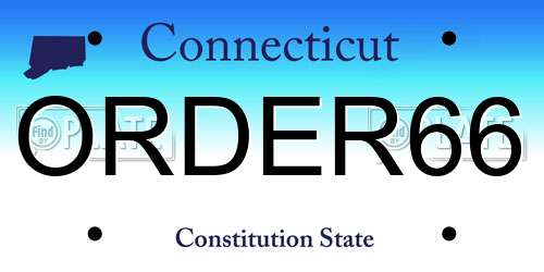 ORDER66 Connecticut License Plate