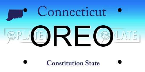 OREO Connecticut License Plate