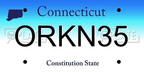 ORKN35 Connecticut License Plate