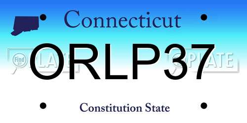ORLP37 Connecticut License Plate