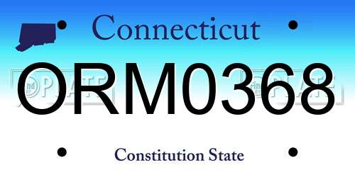 ORM0368 Connecticut License Plate