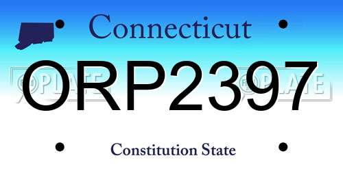 ORP2397 Connecticut License Plate