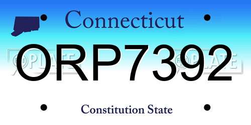 ORP7392 Connecticut License Plate