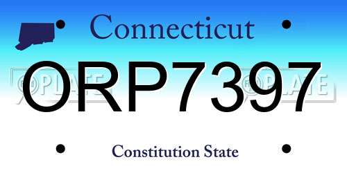 ORP7397 Connecticut License Plate