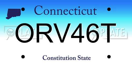 ORV46T Connecticut License Plate
