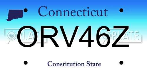 ORV46Z Connecticut License Plate