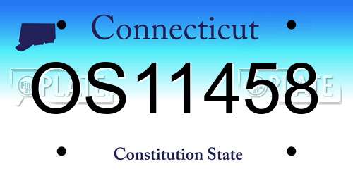 OS11458 Connecticut License Plate