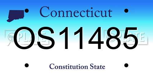 OS11485 Connecticut License Plate