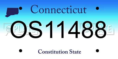 OS11488 Connecticut License Plate