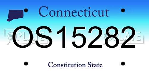 OS15282 Connecticut License Plate
