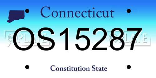 OS15287 Connecticut License Plate