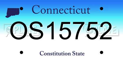 OS15752 Connecticut License Plate