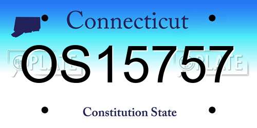 OS15757 Connecticut License Plate
