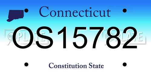 OS15782 Connecticut License Plate