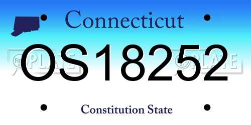 OS18252 Connecticut License Plate