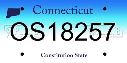 OS18257 Connecticut License Plate