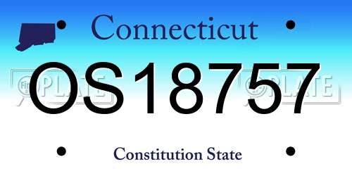 OS18757 Connecticut License Plate