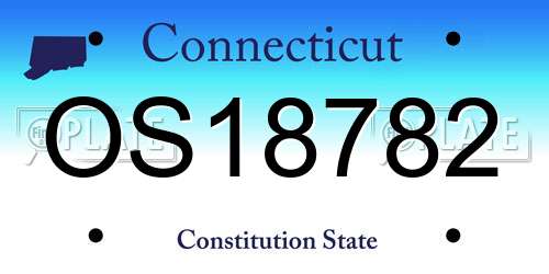 OS18782 Connecticut License Plate