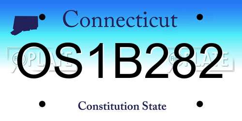 OS1B282 Connecticut License Plate