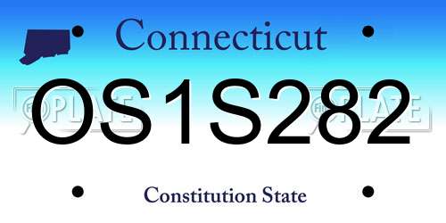 OS1S282 Connecticut License Plate