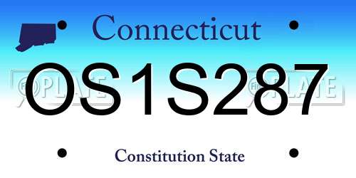 OS1S287 Connecticut License Plate