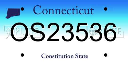 OS23536 Connecticut License Plate