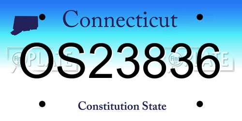 OS23836 Connecticut License Plate