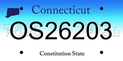 OS26203 Connecticut License Plate