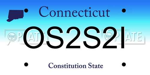 OS2S2I Connecticut License Plate